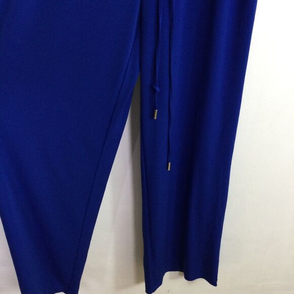 Calvin Klein Women's One-Piece Jumpsuit V-Neck Tie Waist Sleeveless Blue Size 2 - Picture 2 of 16